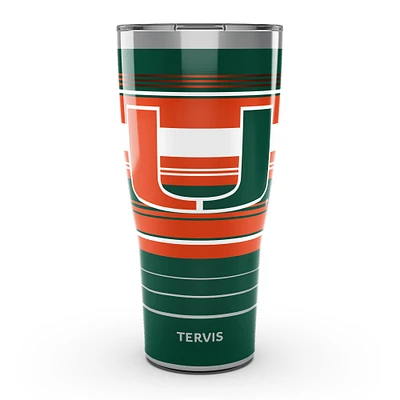 Tervis Miami Hurricanes 30oz. Gobelet en acier inoxydable à rayures Hype