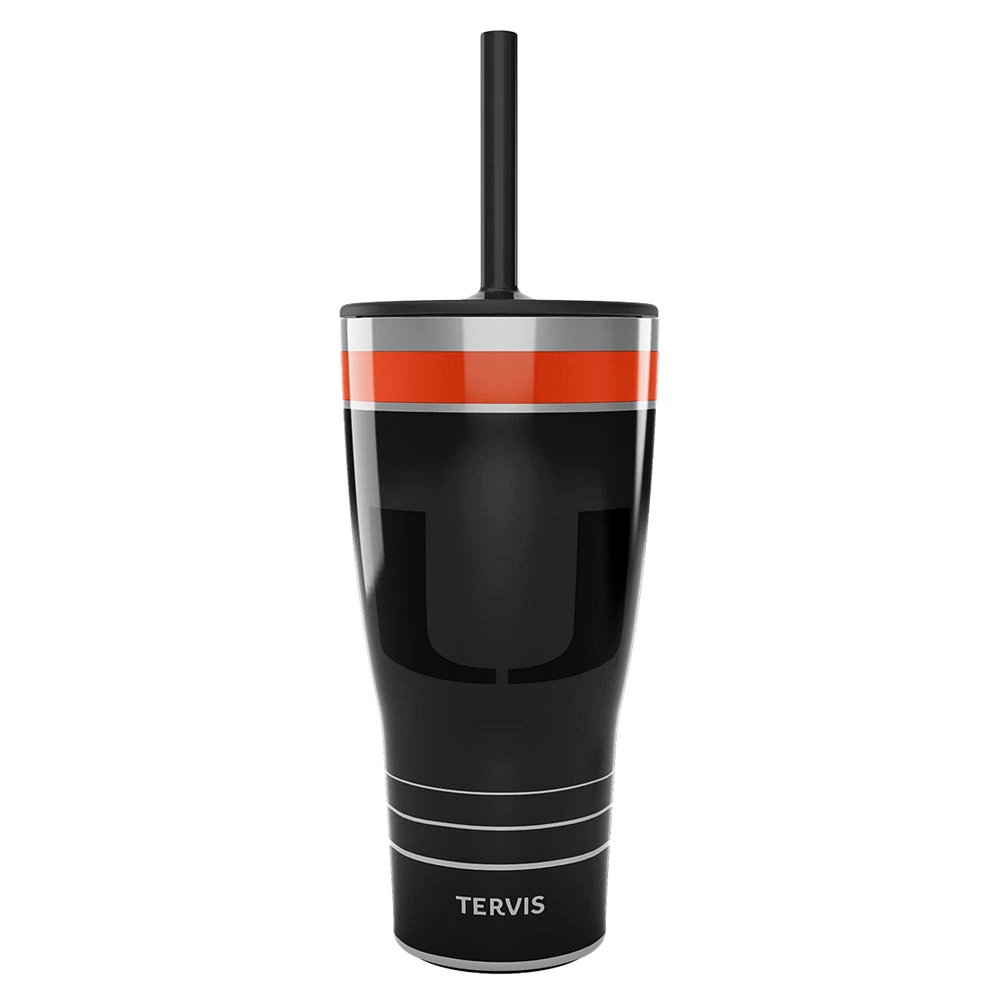 Tervis Miami Hurricanes 30oz. Gobelet de jeu de nuit avec paille