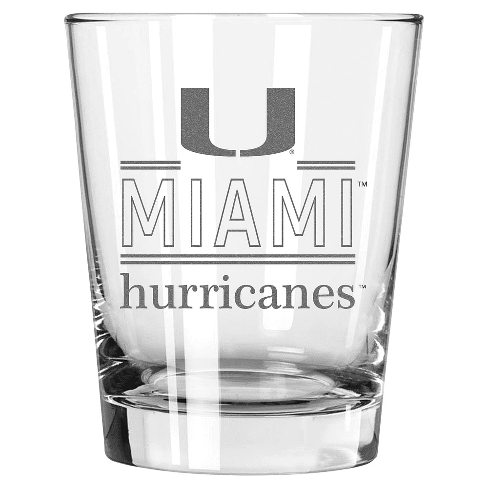 The Memory Company Miami Hurricanes 15oz. Verre double à l'ancienne