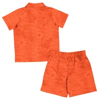 Toddler Colosseum  Orange Miami Hurricanes Fern Champ Shirt and Shorts Set