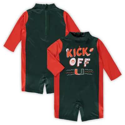 Miami Hurricanes Toddler Wave Runner Wetsuit - Green/Orange