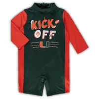 Combinaison de surf Miami Hurricanes Wave Runner vert/orange pour tout-petits