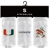 Ensemble de 3 chaussettes mi-mollet Strideline Miami Hurricanes pour tout-petit