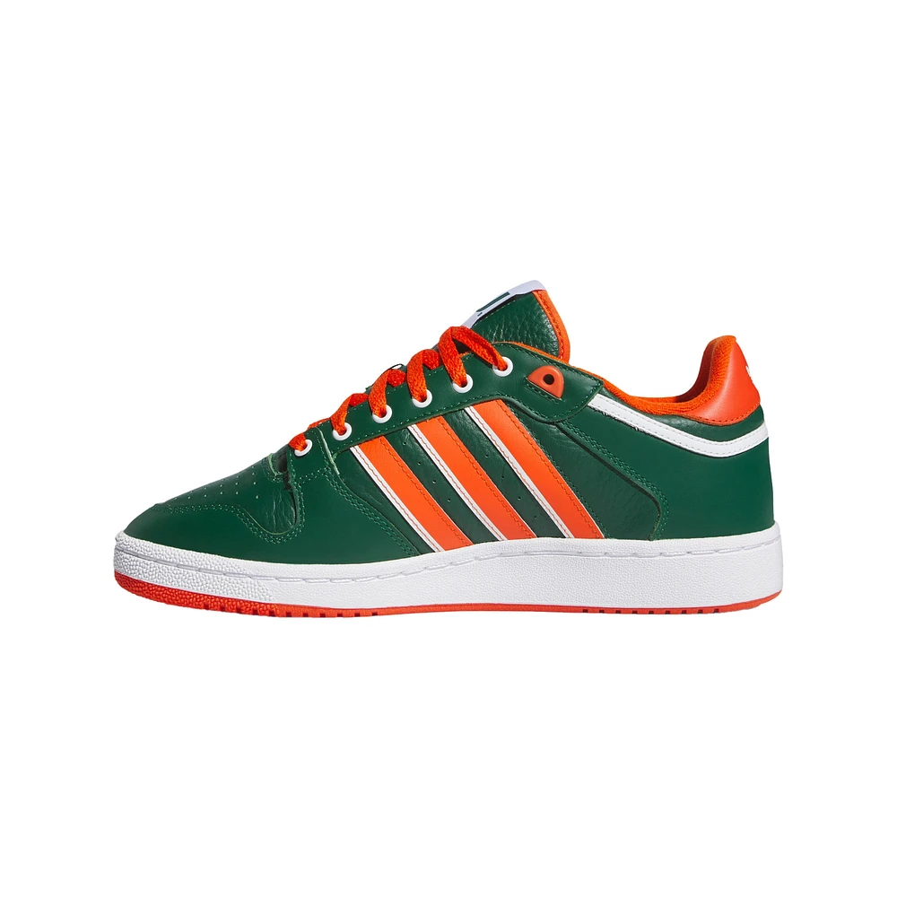 Unisex adidas Green/Orange Miami Hurricanes Centennial 85 Low Basketball Shoes