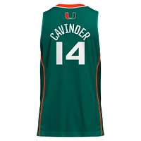 Maillot de basket-ball unisexe adidas Haley Cavinder vert Miami Hurricanes NIL pour femme