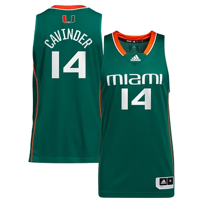 Unisex adidas Haley Cavinder Green Miami Hurricanes NIL Women's Basketball Jersey