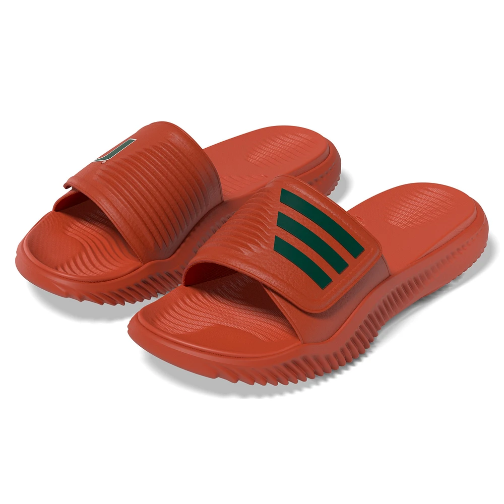 Unisex adidas  Orange Miami Hurricanes Alphabounce 2.0 Slide Sandals