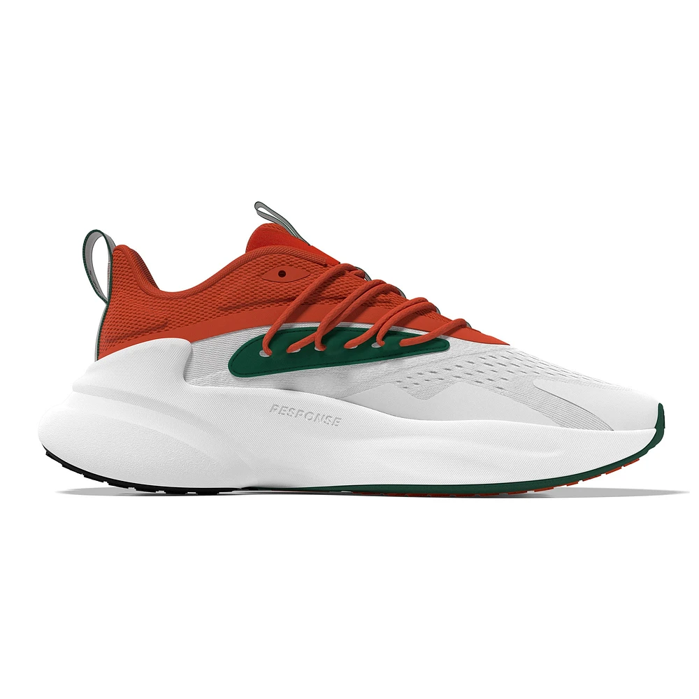 Unisex adidas White/Orange Miami Hurricanes AlphaBoost V2 Shoes