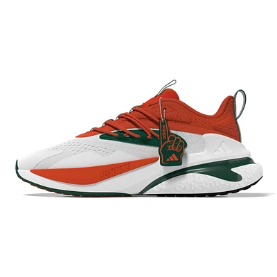 Chaussures unisexes adidas AlphaBoost V2 Miami Hurricanes blanches/orange