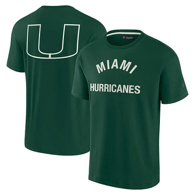 T-shirt unisexe Fanatics Green Miami Hurricanes Elements super doux à manches courtes