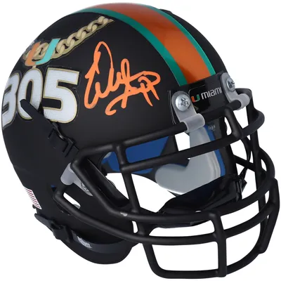 Reggie Wayne Miami Hurricanes Autographed Schutt Sports Turnover Chain Tradition Alternate Authentic Helmet - Fanatics Exclusive