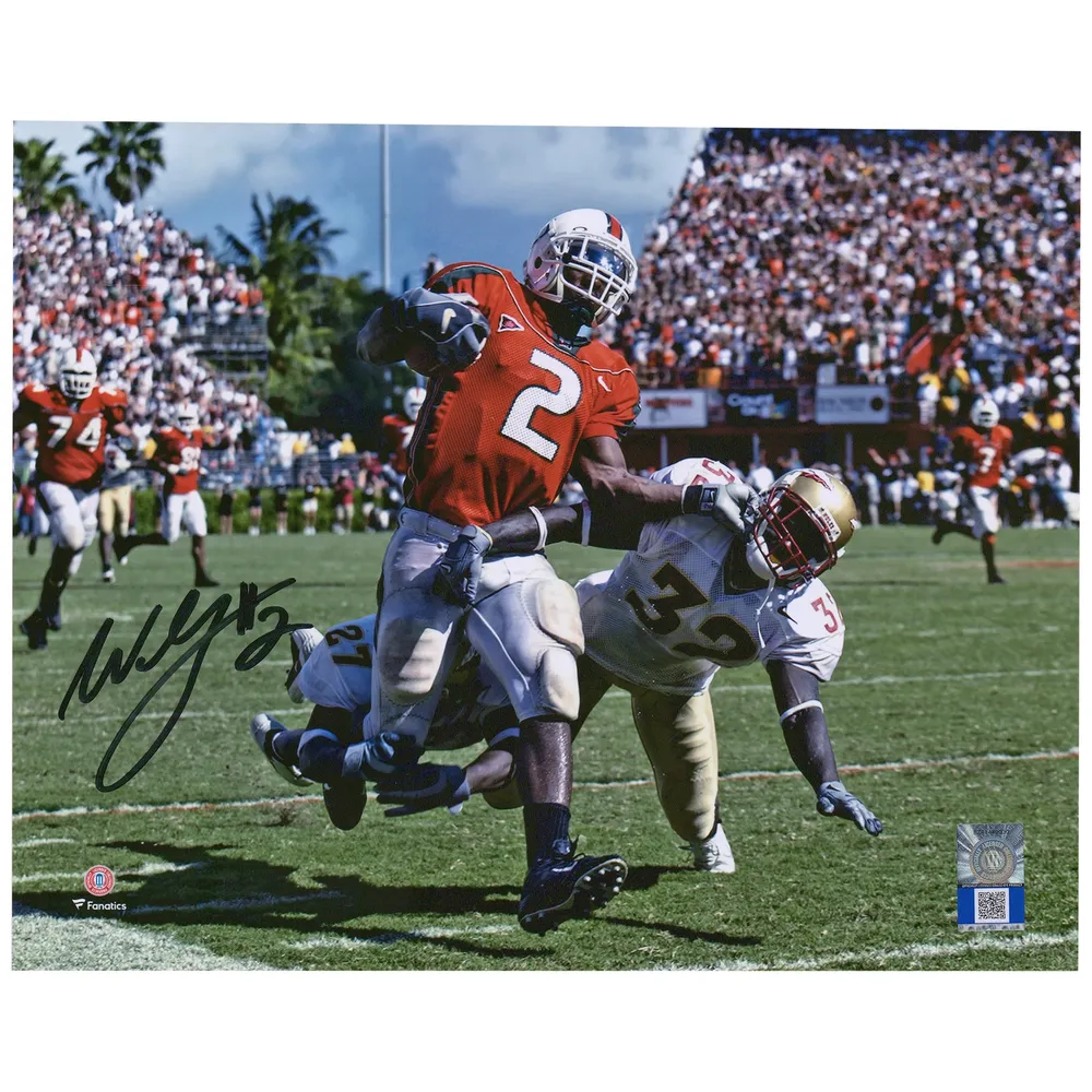 Michael Irvin Miami Hurricanes Autographed 8'' x 10'' Pointing