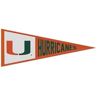 WinCraft Miami Hurricanes 13" x 32" Wool Primary Logo Pennant