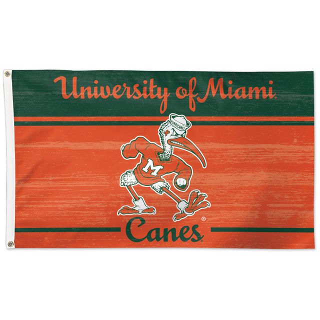 WinCraft Miami Hurricanes 3' x 5' Vault Drapeau unilatéral