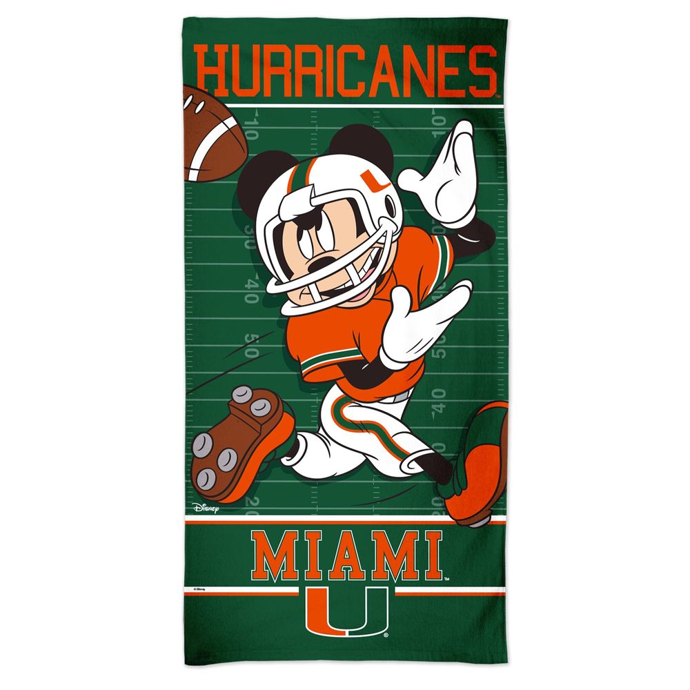 WinCraft Miami Hurricanes 30'' x 60'' Disney Spectra Beach Towel