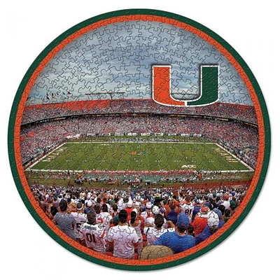 WinCraft Miami Hurricanes Round 500-Piece Puzzle