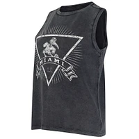 Women's Concepts Sport  Charcoal Miami Hurricanes Distressed Market French Terry Tank Top