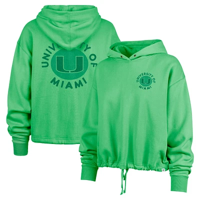 Women's '47  Green Miami Hurricanes Luminance Dot Venice Pullover Hoodie