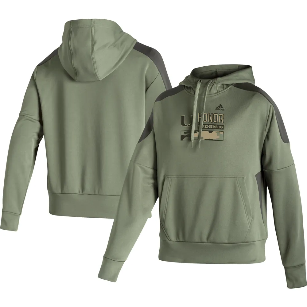 Lids Miami adidas Salute to Service Military Appreciation Hoodie - Olive | Town Center