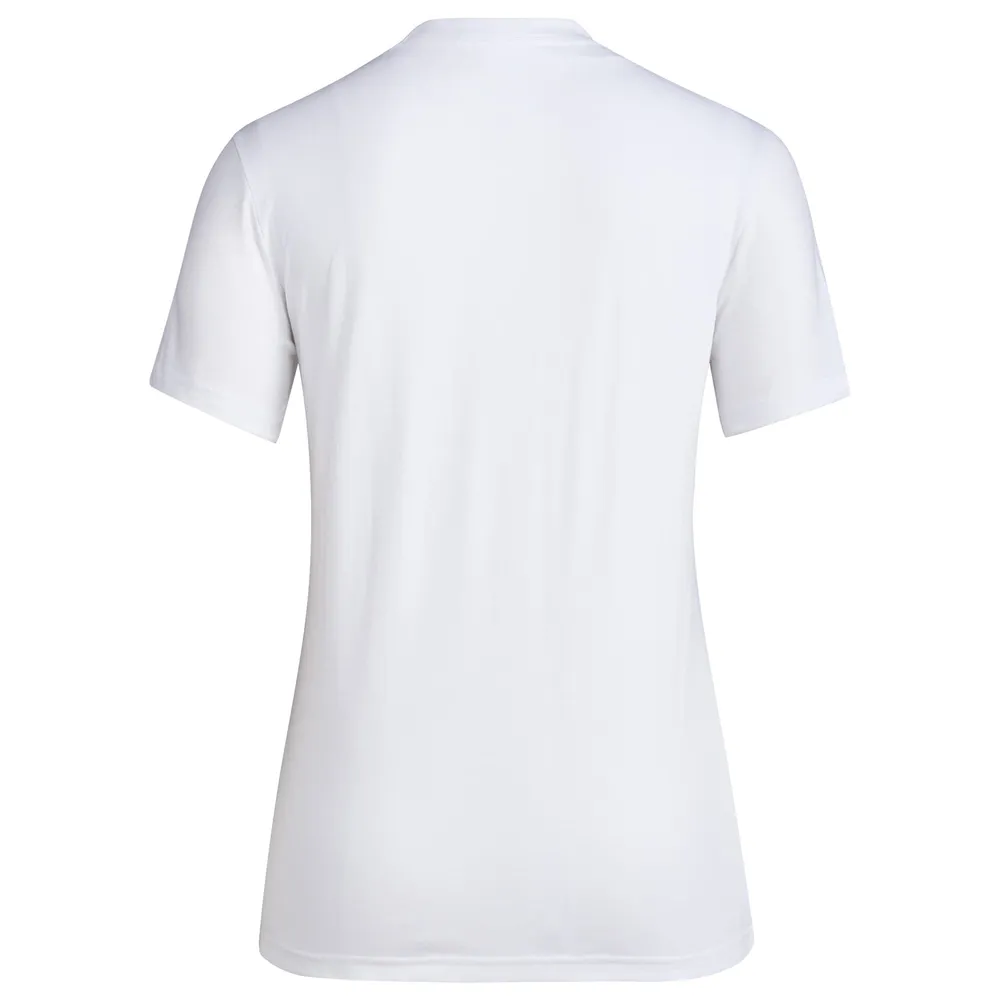 T-shirt pour femme adidas Miami Hurricanes Bench blanc