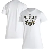 T-shirt adidas Miami Hurricanes Military Appreciation AEROREADY pour femme, blanc