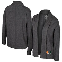 Women's Colosseum  Charcoal Miami Hurricanes Dash Cardigan