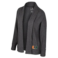 Women's Colosseum  Charcoal Miami Hurricanes Dash Cardigan