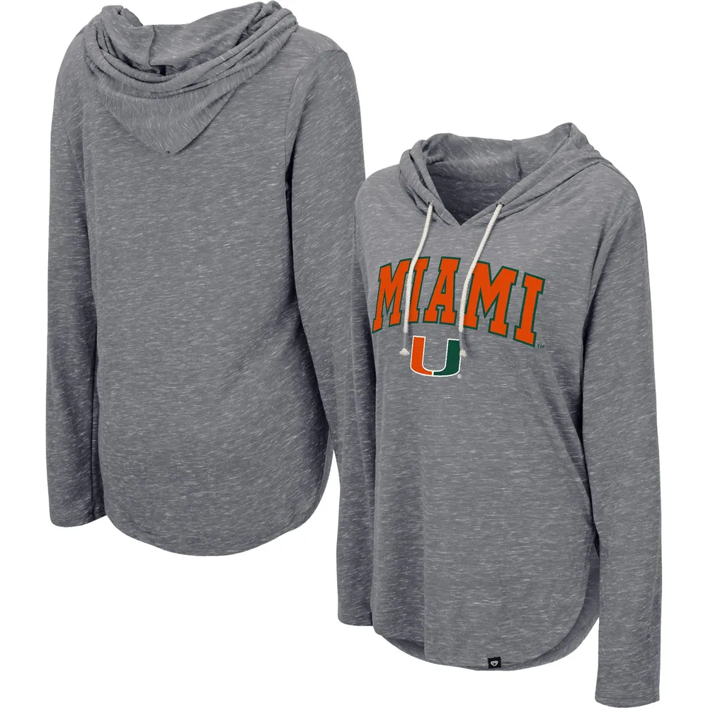 Lids Miami Hurricanes Colosseum Women's Core Cora Campus Hoodie Long Sleeve  T-Shirt - Heathered Gray | Green Tree Mall