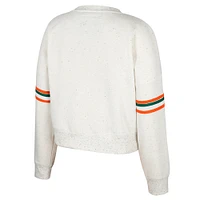 Sweat-shirt en polaire moucheté Novelist pour femme Colosseum Natural Miami Hurricanes