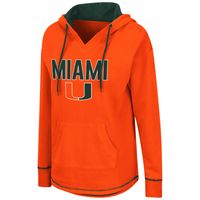 Women's Colosseum Orange Miami Hurricanes Tunic Pullover Hoodie