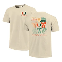 T-shirt Coquette crème pour femme, couleurs confortables, Miami Hurricanes