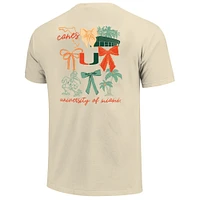 T-shirt Coquette crème pour femme, couleurs confortables, Miami Hurricanes