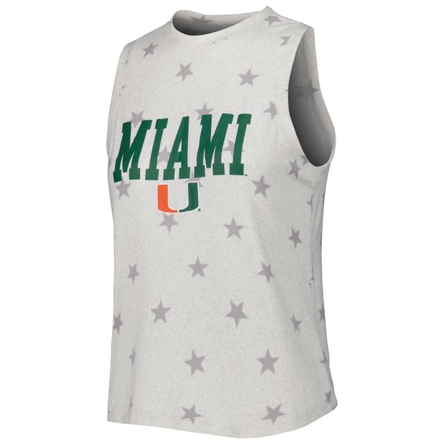 Women's Concepts Sport Cream Miami Hurricanes Agenda Stars Ensemble de nuit avec débardeur et short