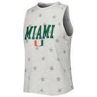 Women's Concepts Sport Cream Miami Hurricanes Agenda Stars Tank Top and Shorts Sleep Set