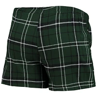 Women's Concepts Sport Green/White Miami Hurricanes Ultimate Flannel Tank Top & Shorts Sleep Set