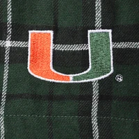Women's Concepts Sport Green/White Miami Hurricanes Ultimate Flannel Tank Top & Shorts Sleep Set