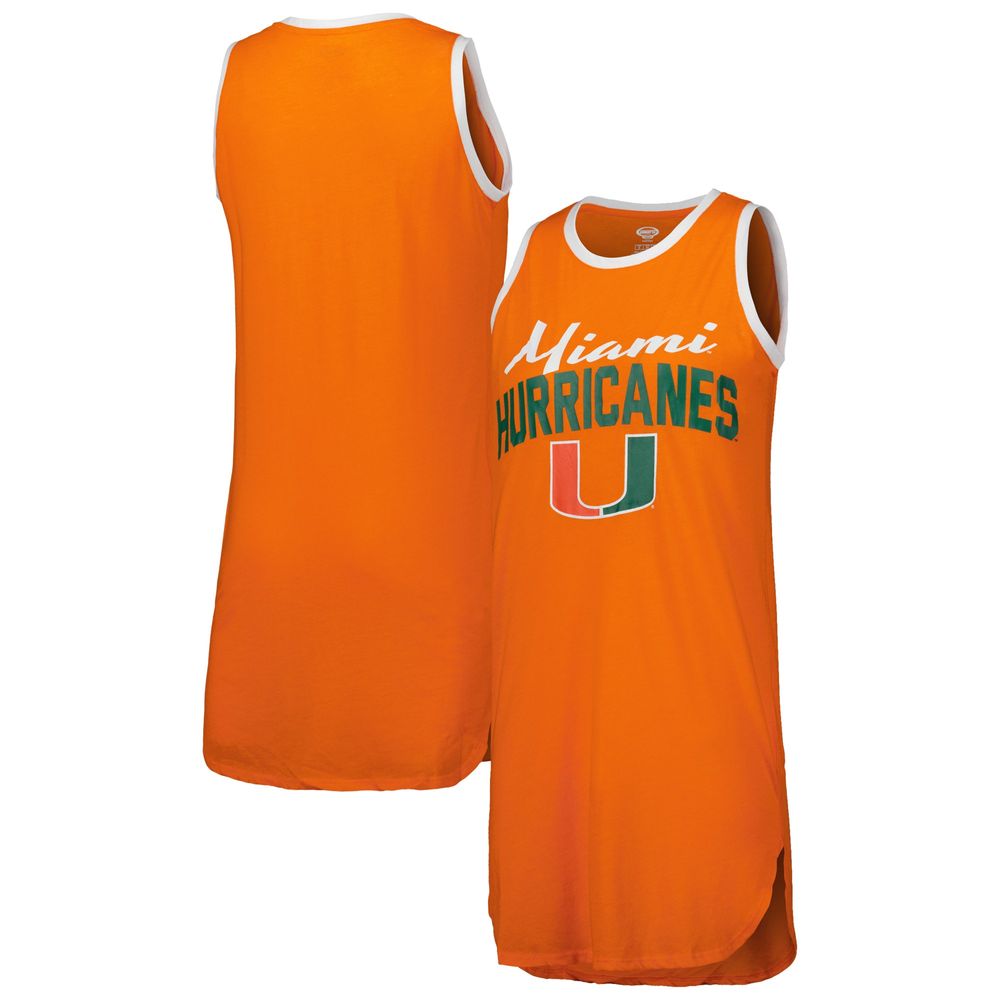 Women's Concepts Sport Orange Miami Hurricanes Tank Nightshirt