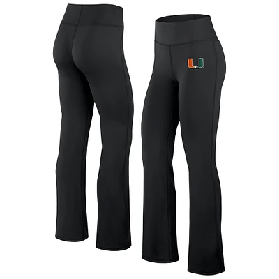 Legging évasé noir pour femme Fanatics Miami Hurricanes Training Camp Maxed Out