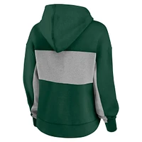 Sweat à capuche en polaire vert/gris pour femme Fanatics Miami Hurricanes