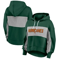 Sweat à capuche en polaire vert/gris pour femme Fanatics Miami Hurricanes