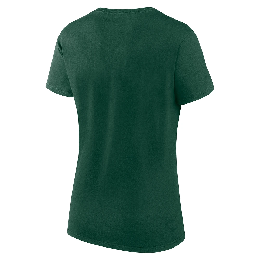 Women's Fanatics Green Miami Hurricanes Modern T-Shirt