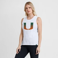 Women's Fanatics White Miami Hurricanes Activate Slub Tank Top