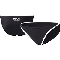 Bas de bikini Miami Hurricanes Play Action G-III 4Her by Carl Banks pour femmes, noir