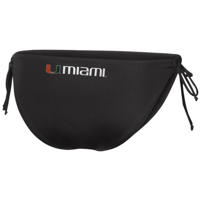 Bas de maillot bain Miami Hurricanes Face Off G-III Sports by Carl Banks pour femmes, noir