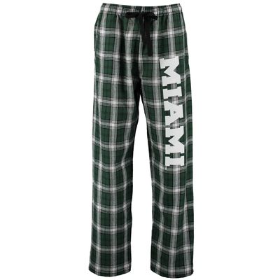 Women's Green Miami Hurricanes Flannel Pajama Pants