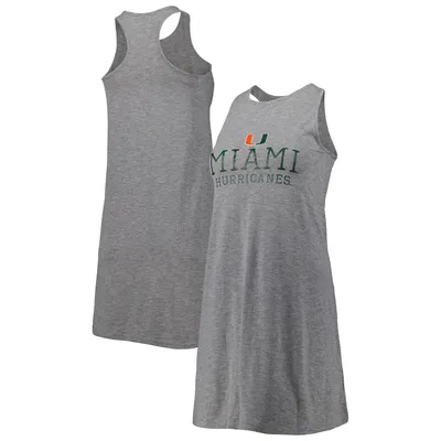 Robe débardeur dos nageur Coastal Miami Hurricanes gris chiné pour femme