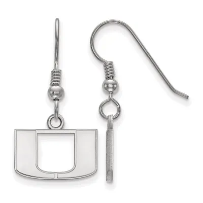 Miami Hurricanes Women's Sterling Silver XS Dangle Earrings