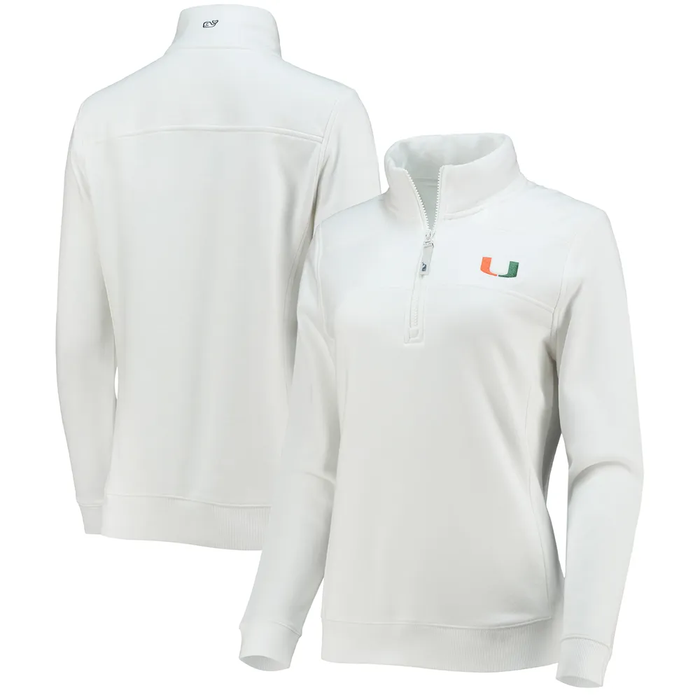 Veste Femme Vineyard Vines White Miami Hurricanes Shep Shirt 2.0 Quarter-Zip