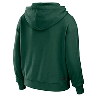 Women's WEAR by Erin Andrews Green Miami Hurricanes Colorblock Full-Zip Hoodie Jacket