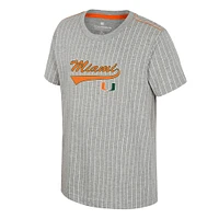 T-shirt de baseball Airball gris chiné Colosseum pour jeunes des Miami Hurricanes